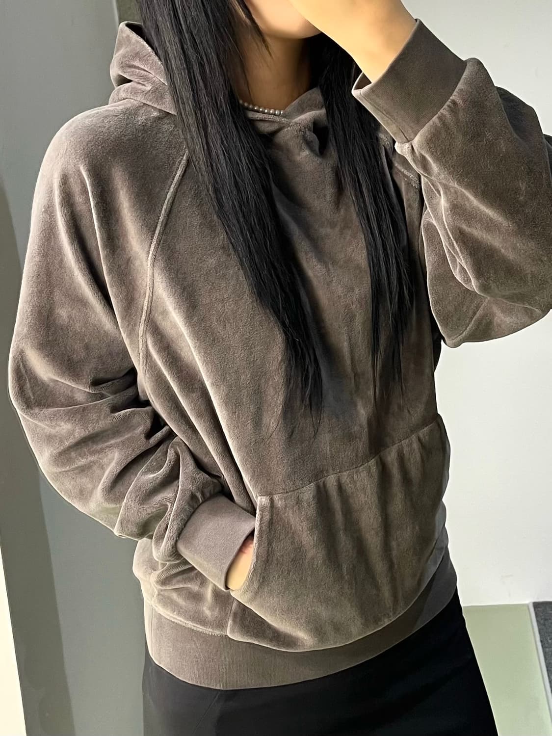 에센셜 22f/w 벨루어 후디 상품이미지1