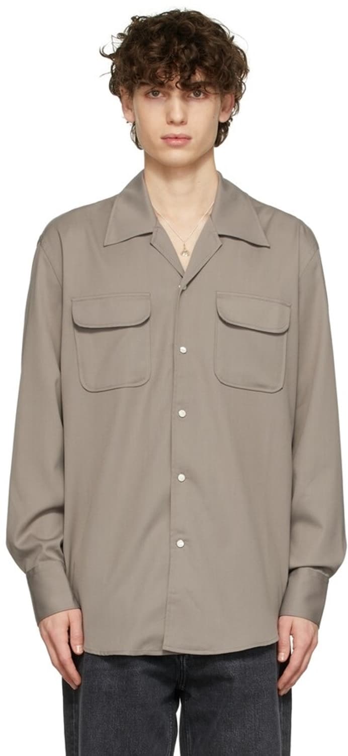 새제품) 아워레가시 테크울 포코 셔츠 자켓 그레이 50 상품이미지6