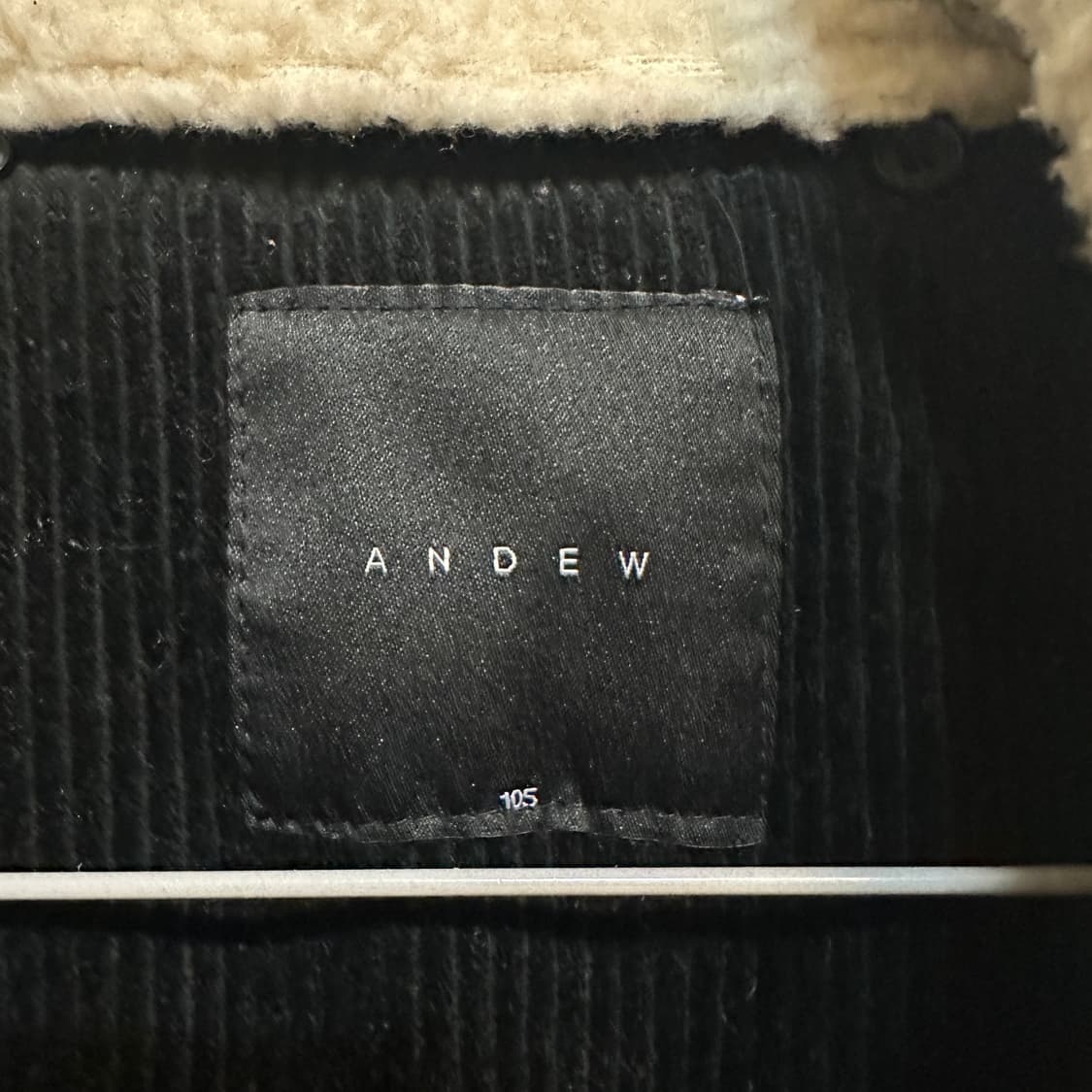 ANDEW 코듀로이 양털 자켓 블랙 105 상품이미지2