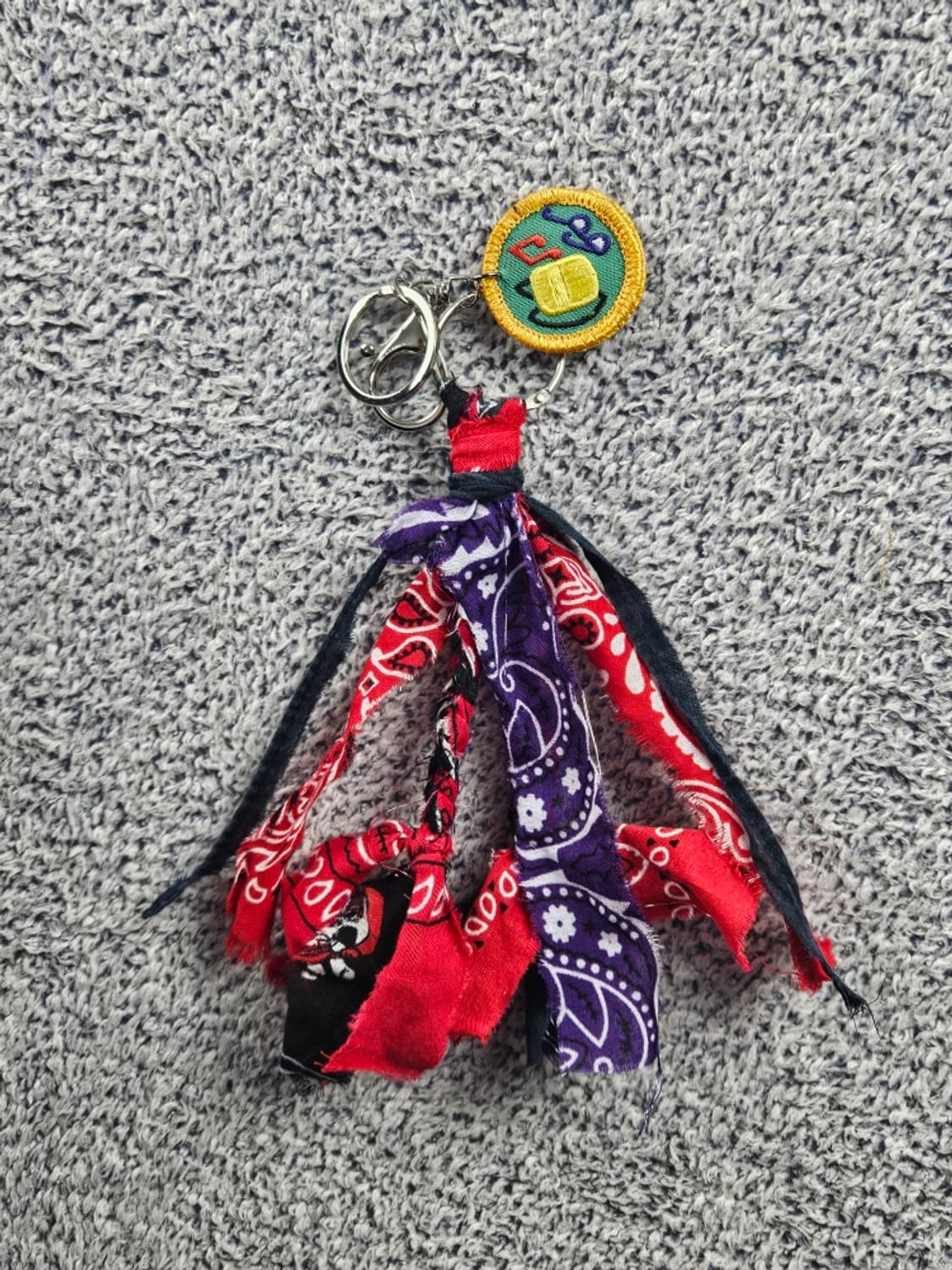 핸드메이드 커스텀 패치 반다나 카라비너 키링 ( OS ) / 10875 상품이미지5