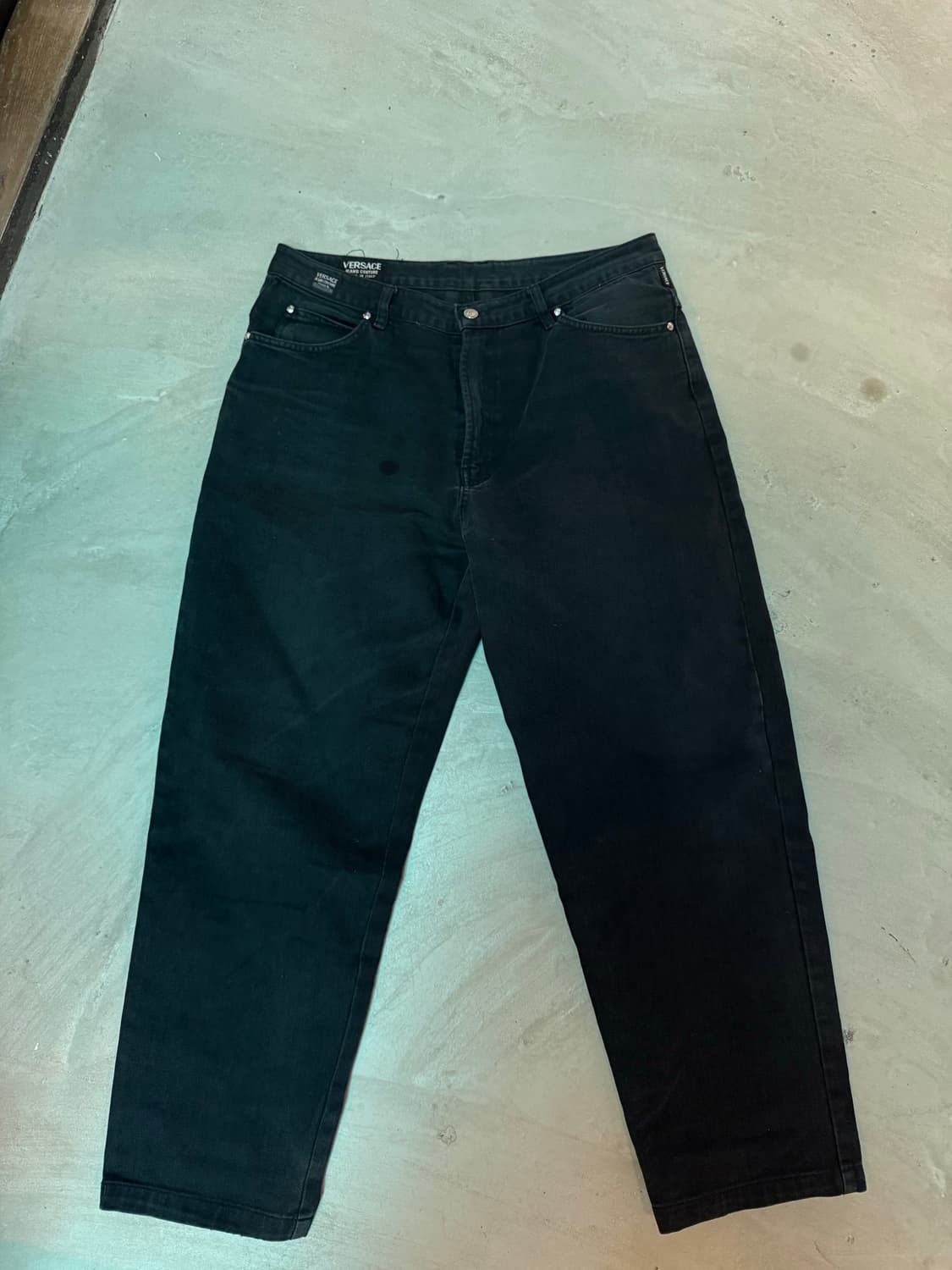 빈티지 베르사체 배기블랙진 상품이미지2