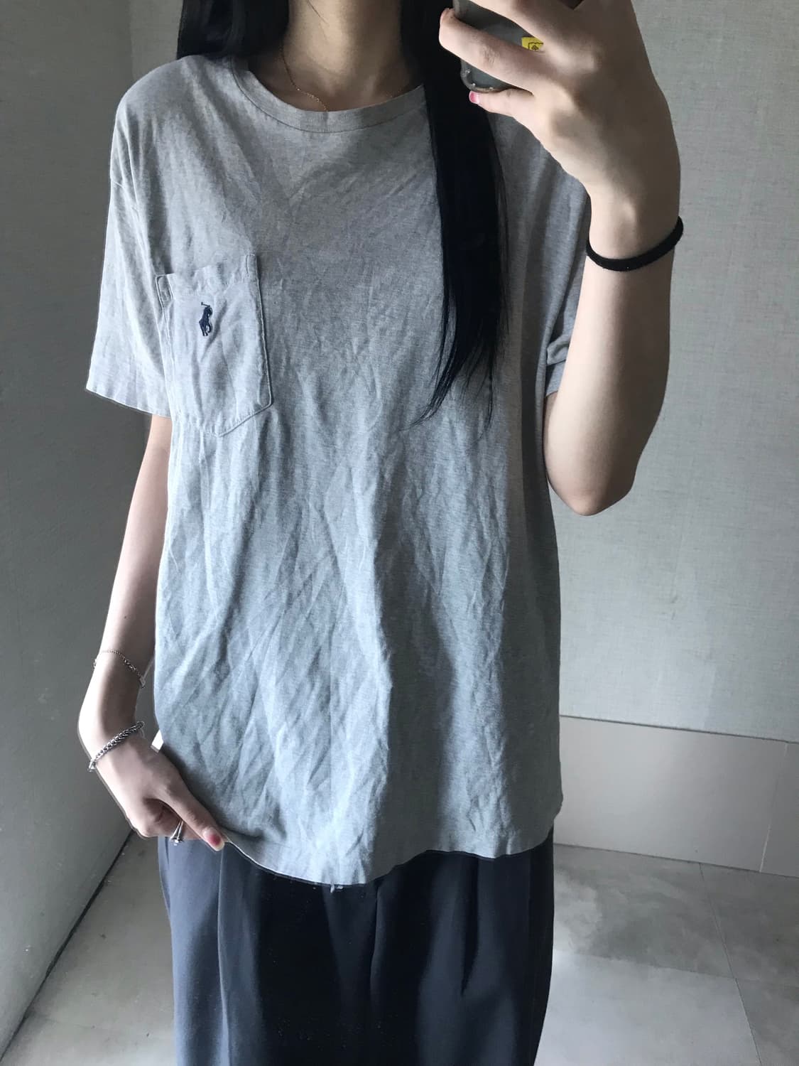 폴로 그레이 포켓 반팔티셔츠 상품이미지3