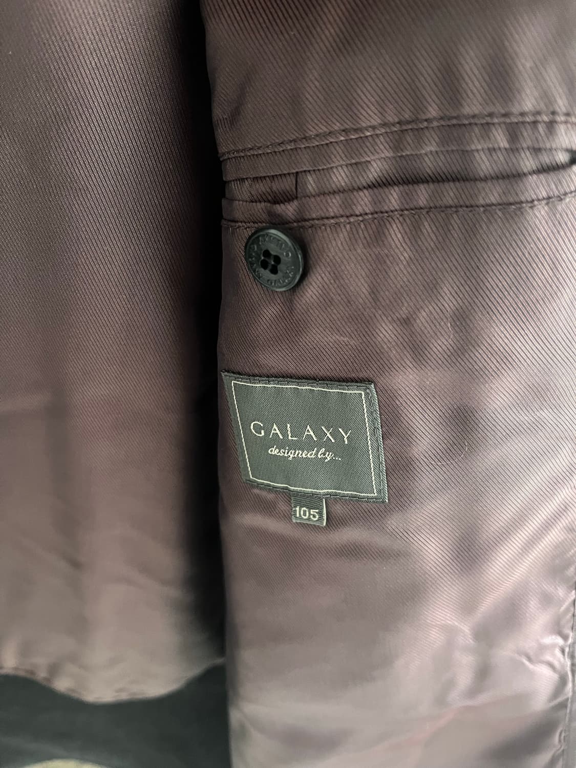 갤럭시 남성 캐시미어 퍼 카라 블랙 하프코트 105 상품이미지6