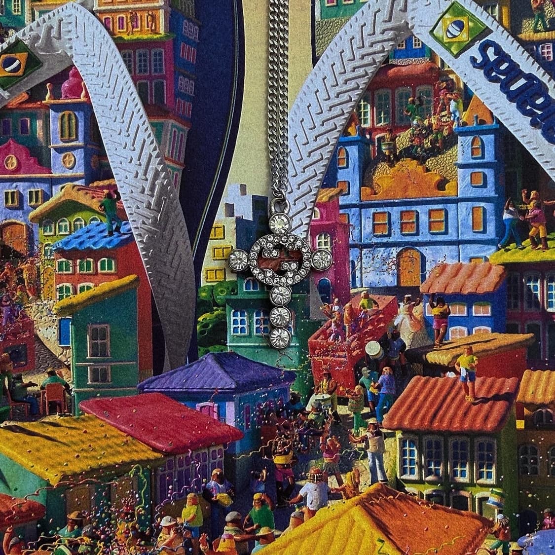 구찌 크로스 다이아 목걸이 상품이미지3