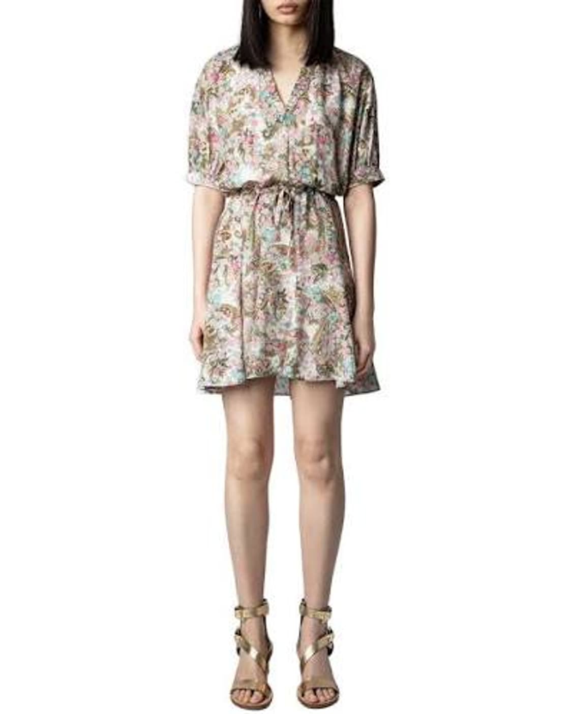 쟈딕앤볼테르 YOKO 플라워 브이넥 원피스  XS사이즈 상품이미지1