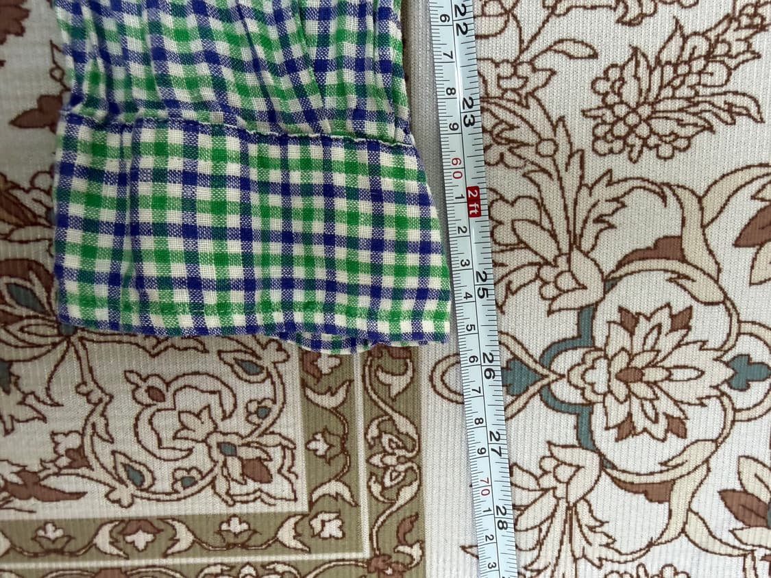 Polo Ralph Lauren 린넨100% 그린블루체크 셔츠 상품이미지8