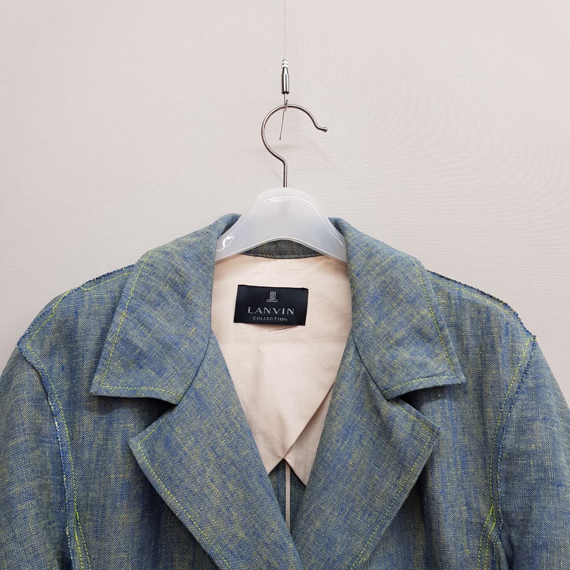 한섬 랑방 린넨 반팔 테일러드 자켓 82-94-160사이즈 상품이미지2