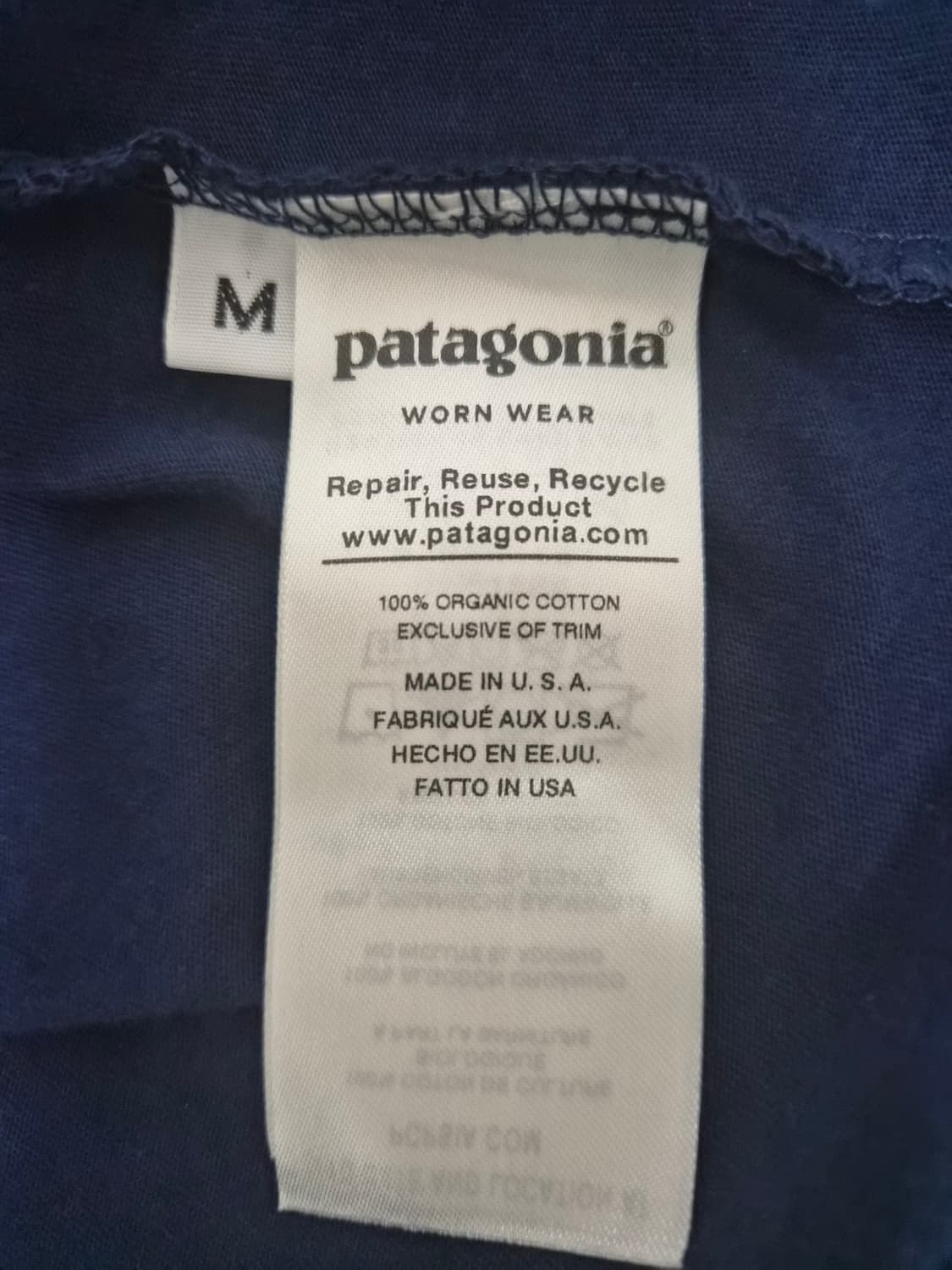 파타고니아Patagonia 빅로고 네이비 반팔티셔츠 - T127 상품이미지5