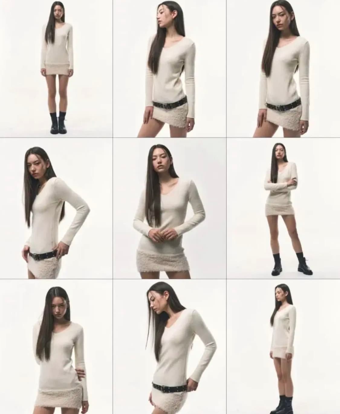 hairy knit dress (white) 상품이미지3