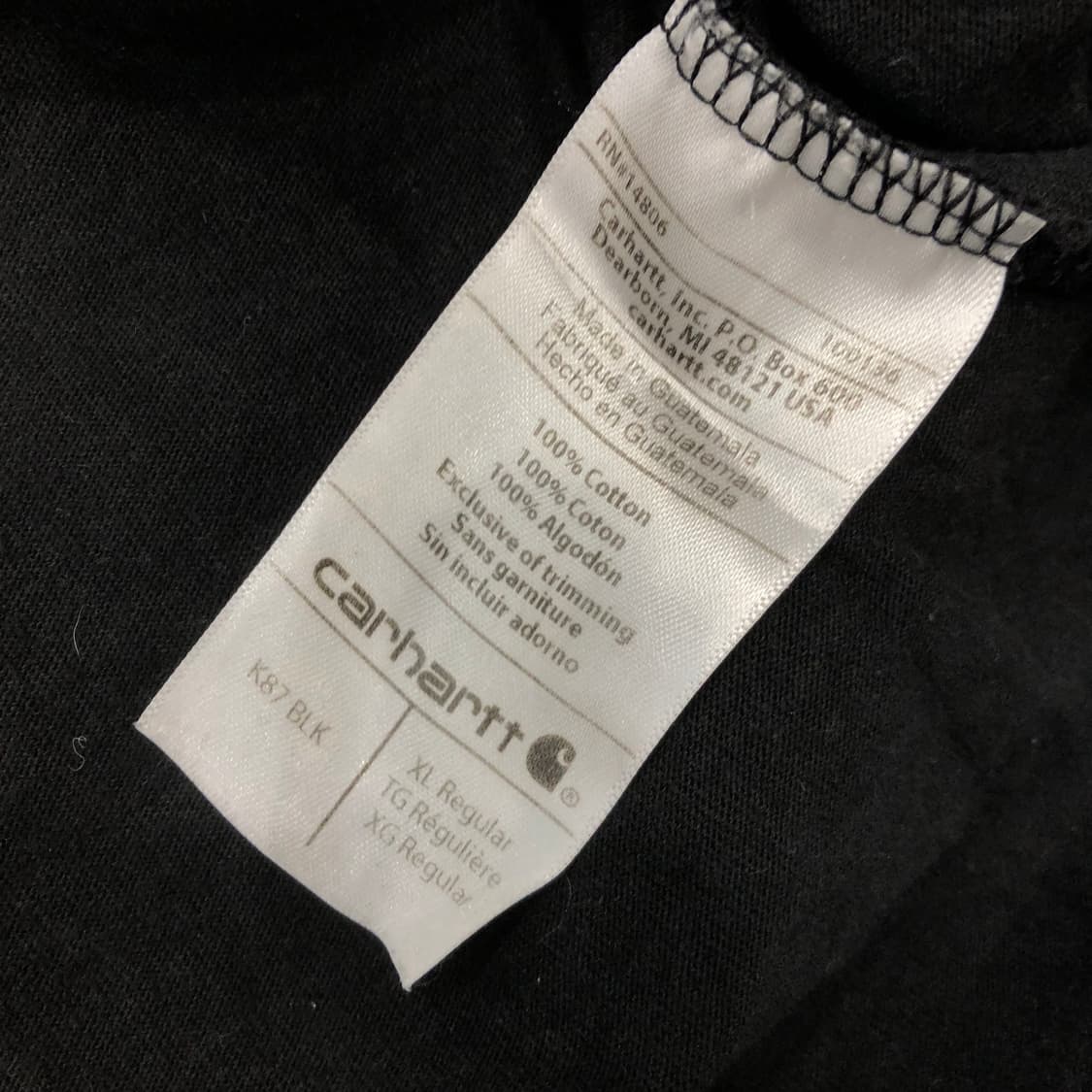 XL 칼하트 사각로고 포켓 티셔츠 상품이미지4