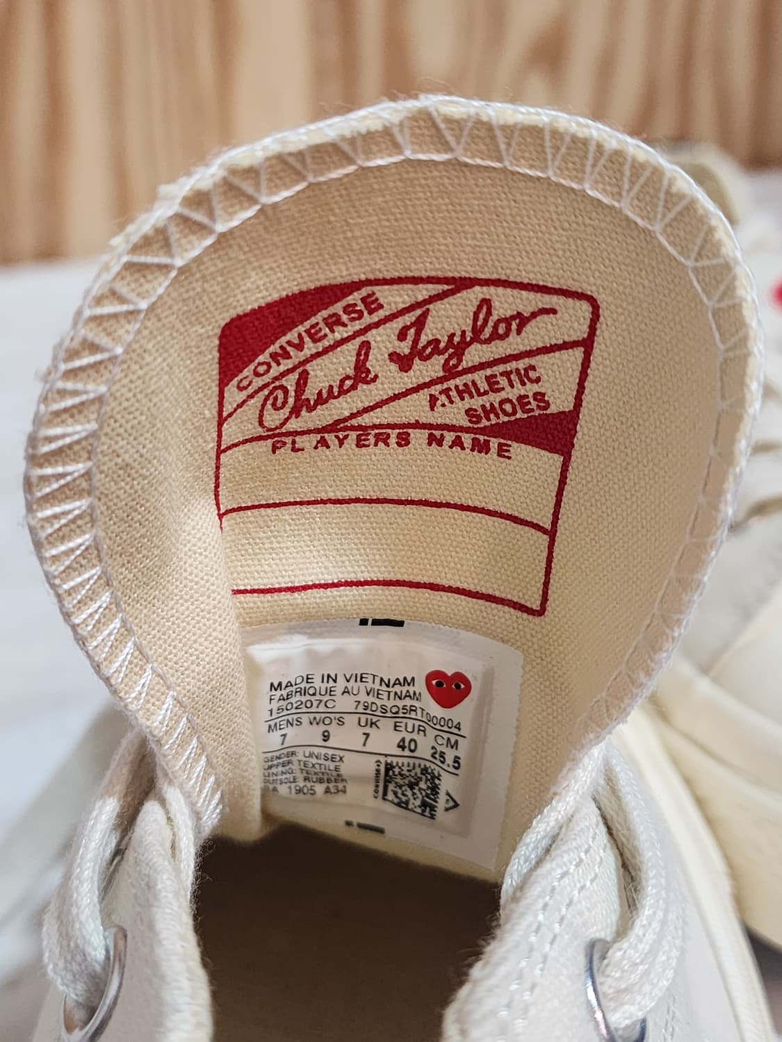 꼼데가르송 컨버스 척테일러 70 로우 아이보리
새상품 255 상품이미지7