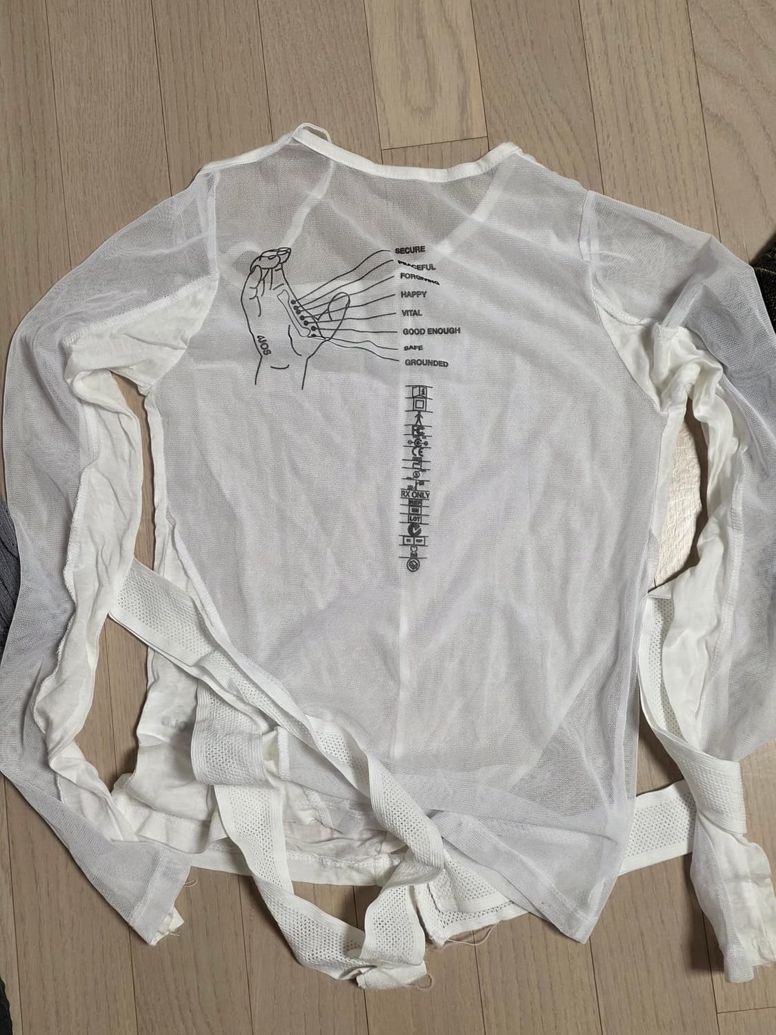 OJOS Bandage Mesh T-shirt / White 상품이미지3