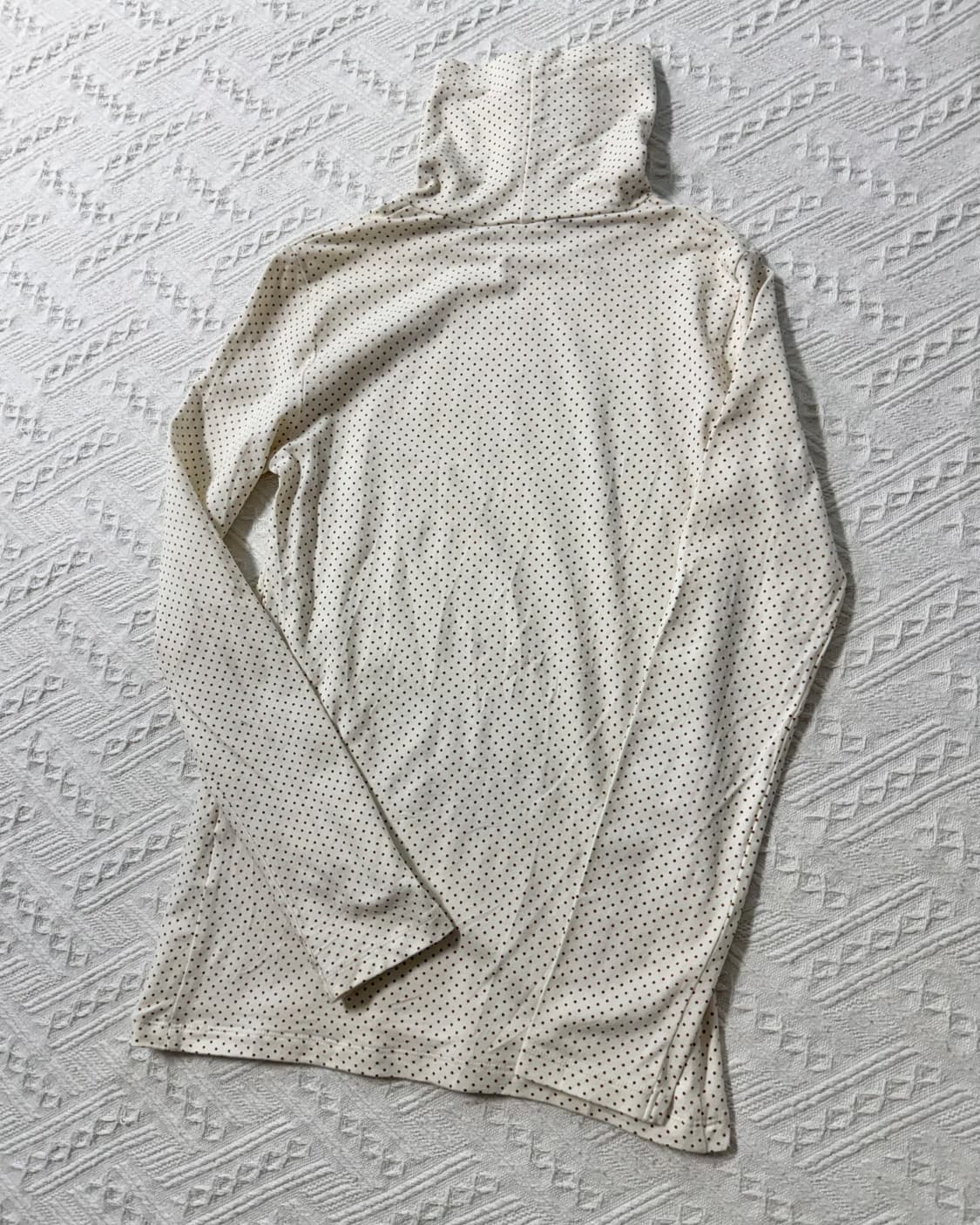 체크 패턴 퍼프 디테일 도트 폴라 원피스 2pcs SET  상품이미지8