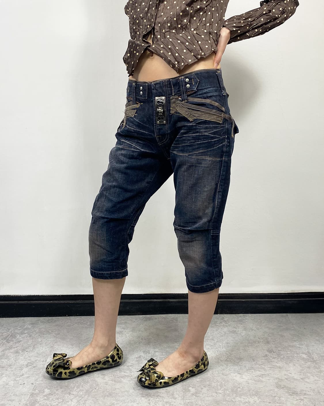 00s 마리떼 프랑소와 저버 택티컬 카프리 팬츠 상품이미지3