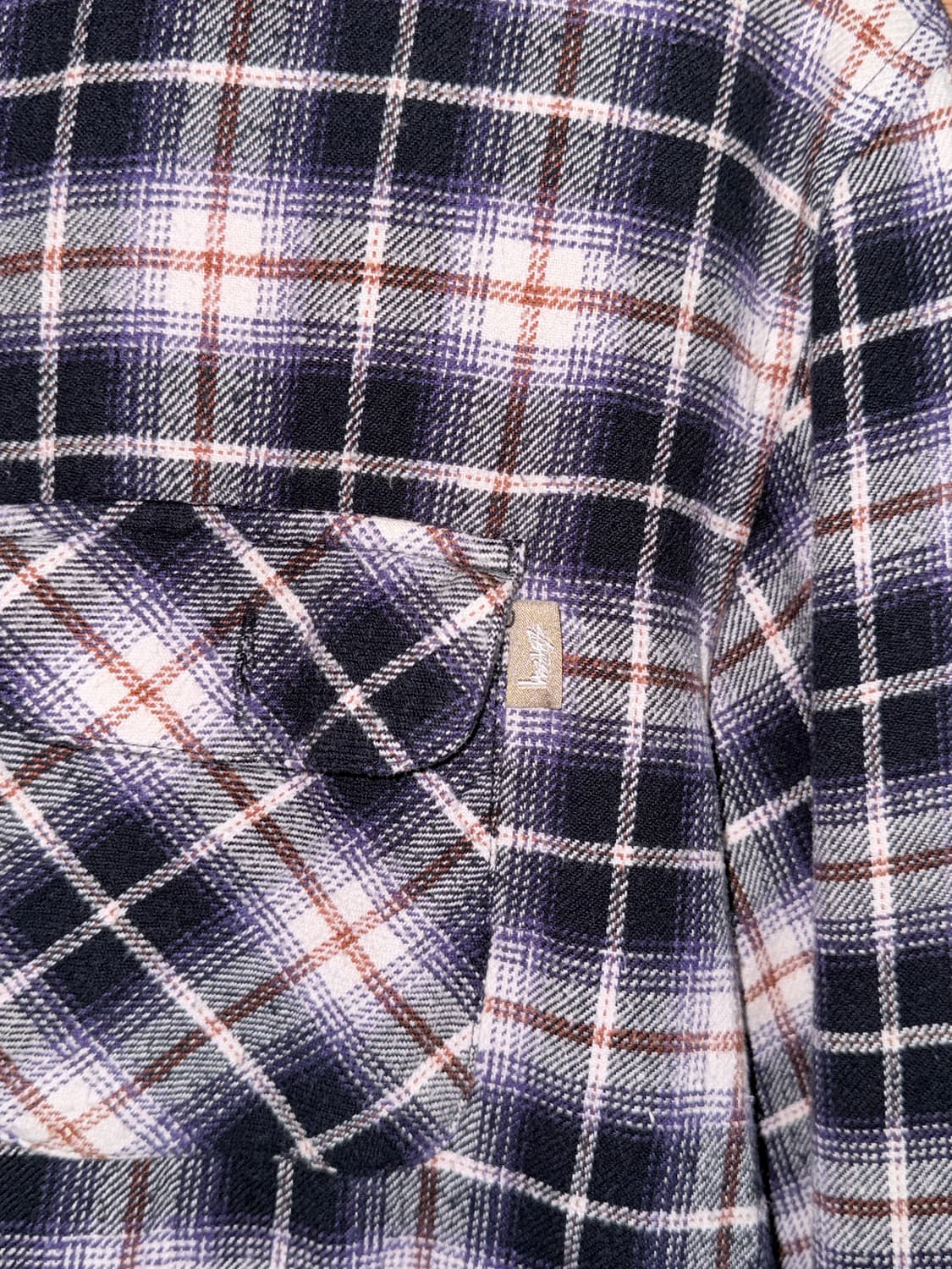 90s 스투시 울 체크 셔츠 상품이미지4