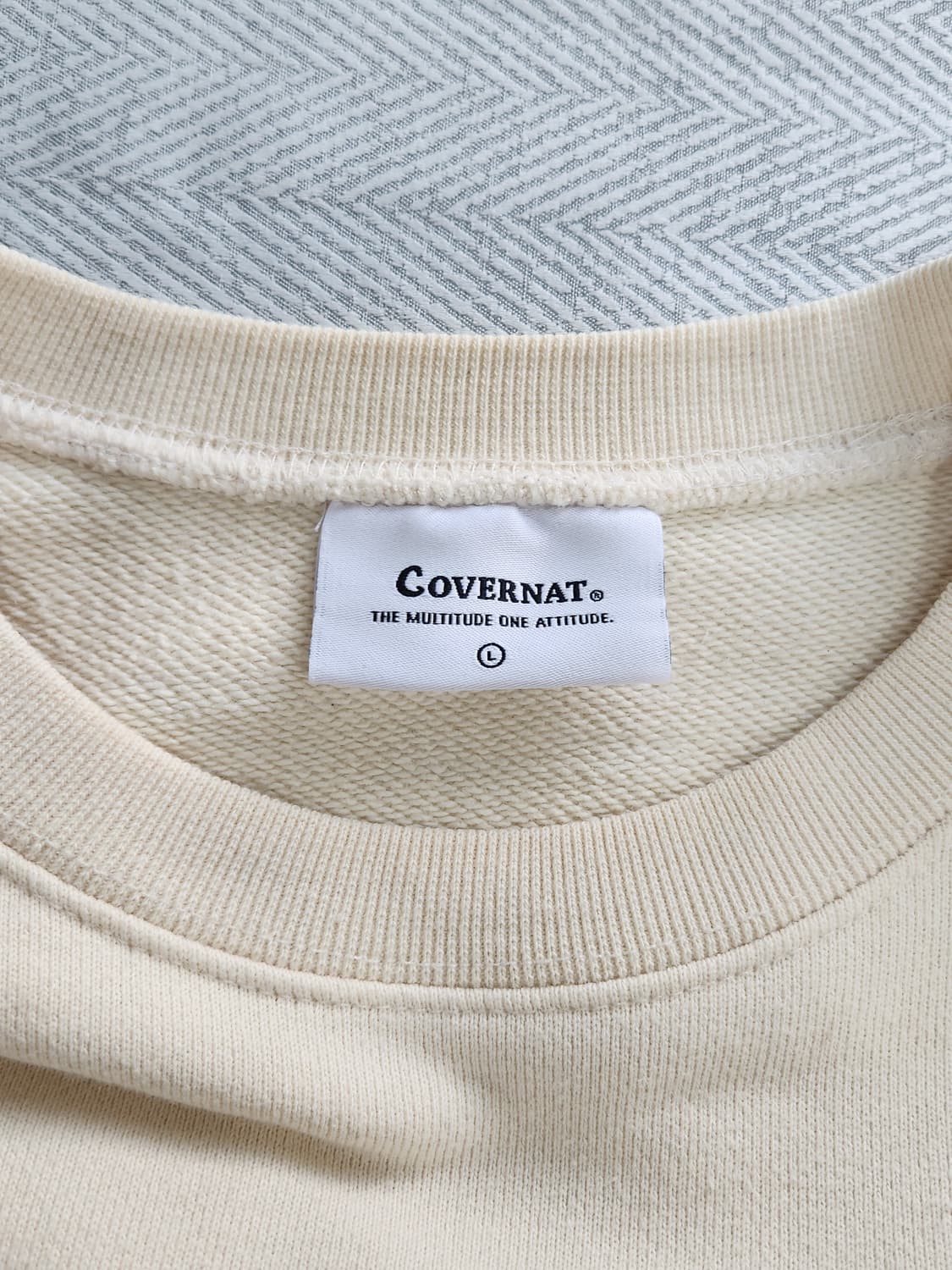 [L] 커버낫 아이보리 맨투맨 남성 L 사이즈 상품이미지5