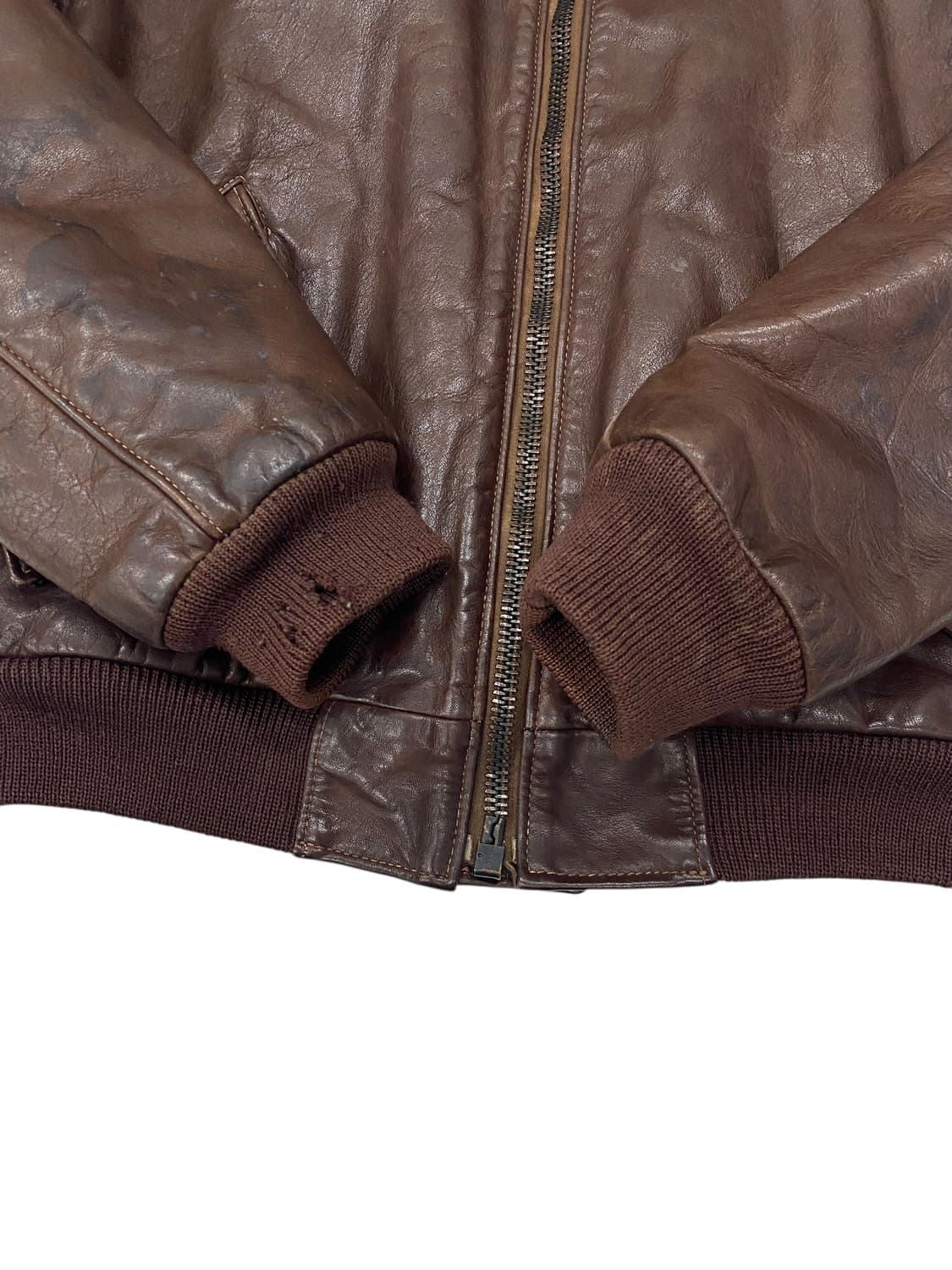 80‘s 골든베어 레더 Ma-1 봄버 자켓 상품이미지7