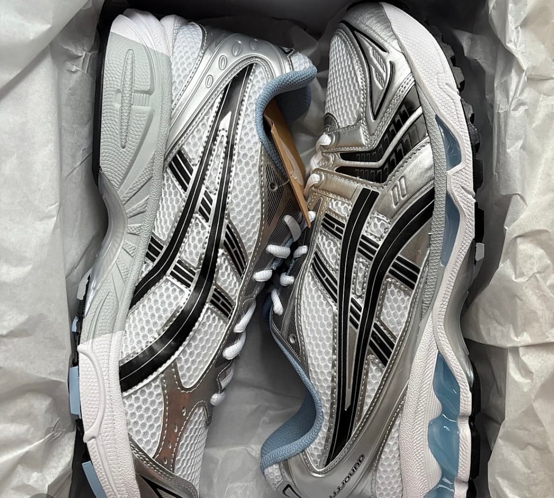 아식스 x JJJ자운드 젤 카야노 14 화이트 네이비 상품이미지1