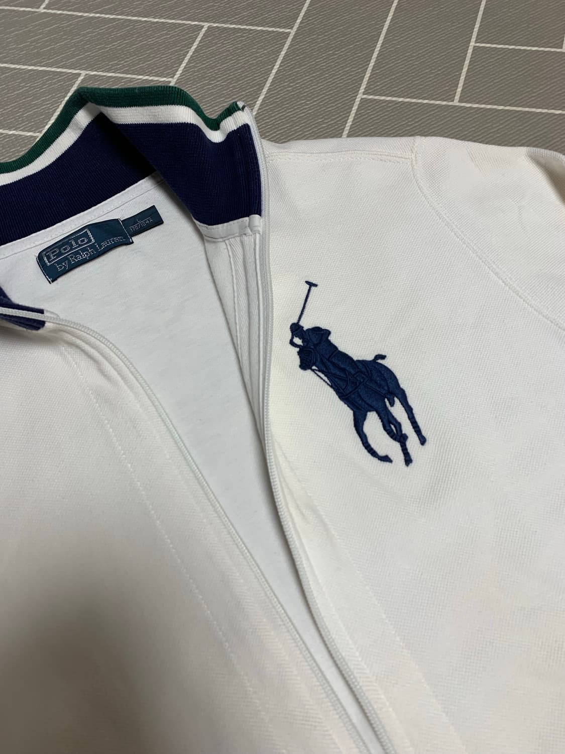 폴로 빅포니 코튼집업 화이트  상품이미지3