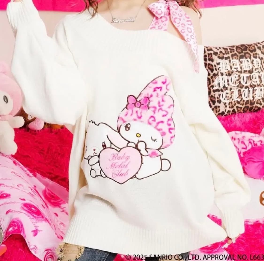 베이비메탈클럽 베메클 스핀즈 마이멜로디 시로우사 니트맨투맨 상품이미지1