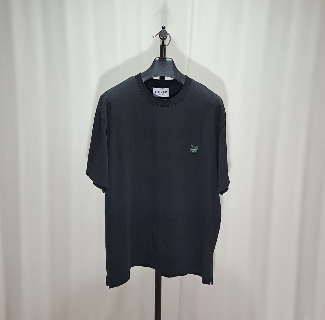 (택포) 솔리드옴므 자수 백로고 반팔 티셔츠 50 B620 상품이미지1