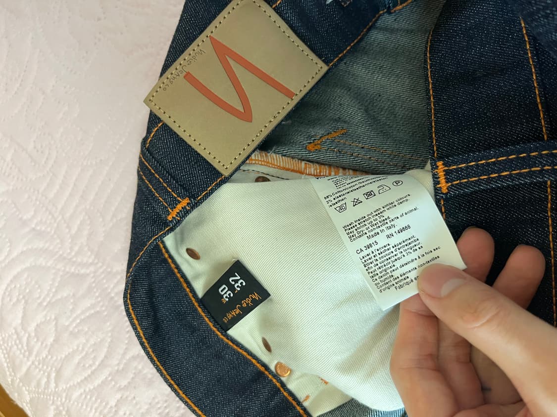 누디진 씬핀 셀비지 데님 생지진 상품이미지4