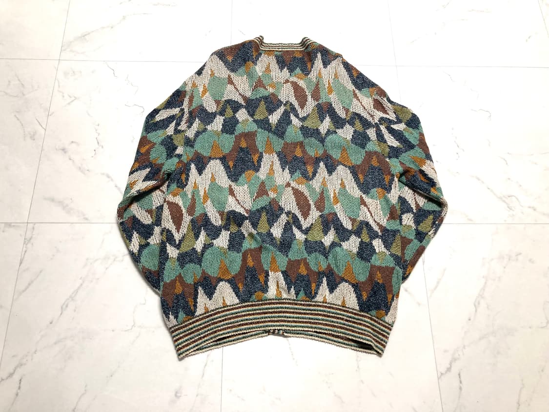 90s 미쏘니 스포츠 에스닉 니트 가디건 105-110 상품이미지2