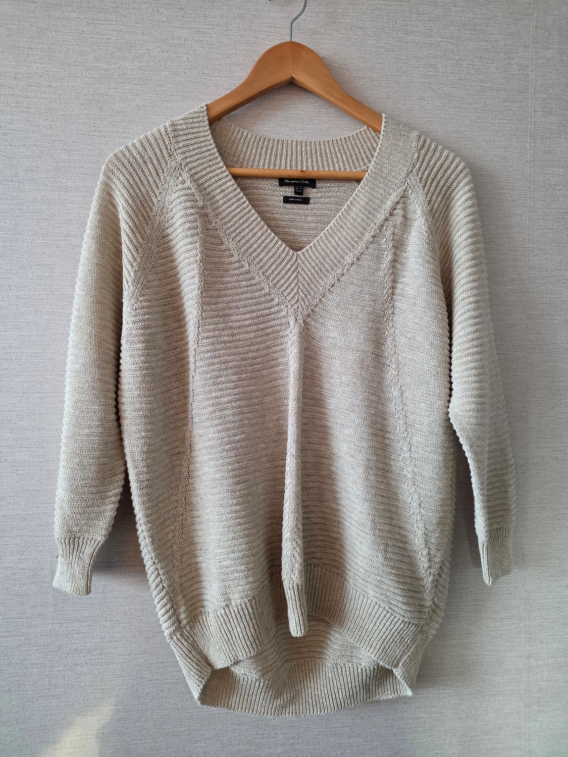 Massimo dutti 마시모두띠 연베이지 글리터 니트 Made in  상품이미지1