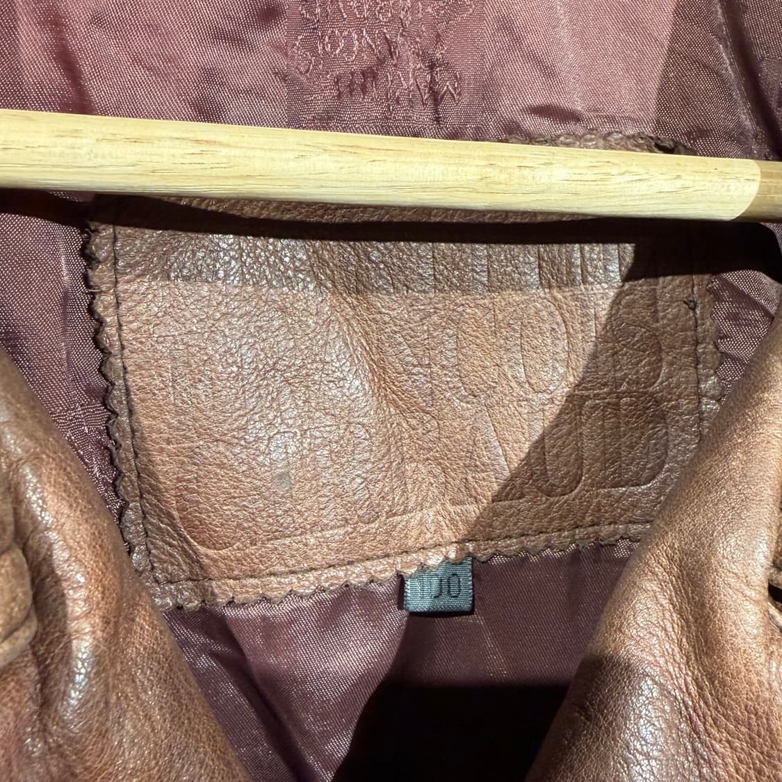 마리떼프랑소와저버 90s 카우레더 라이더 자켓 L 소가죽 상품이미지3