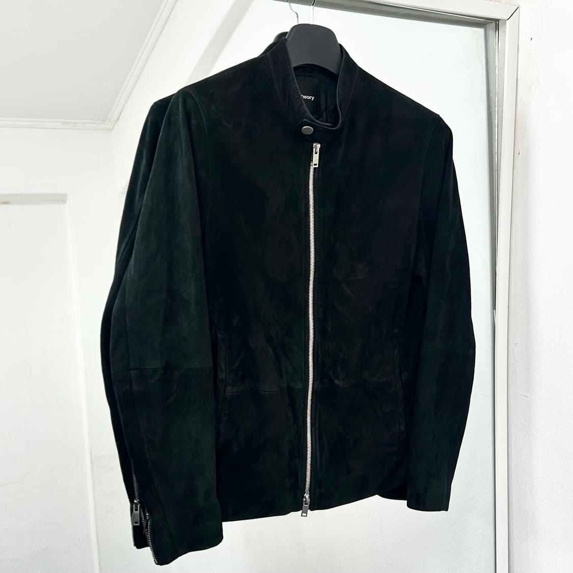 띠어리 양가죽 스웨이드 바이커 자켓 상품이미지1