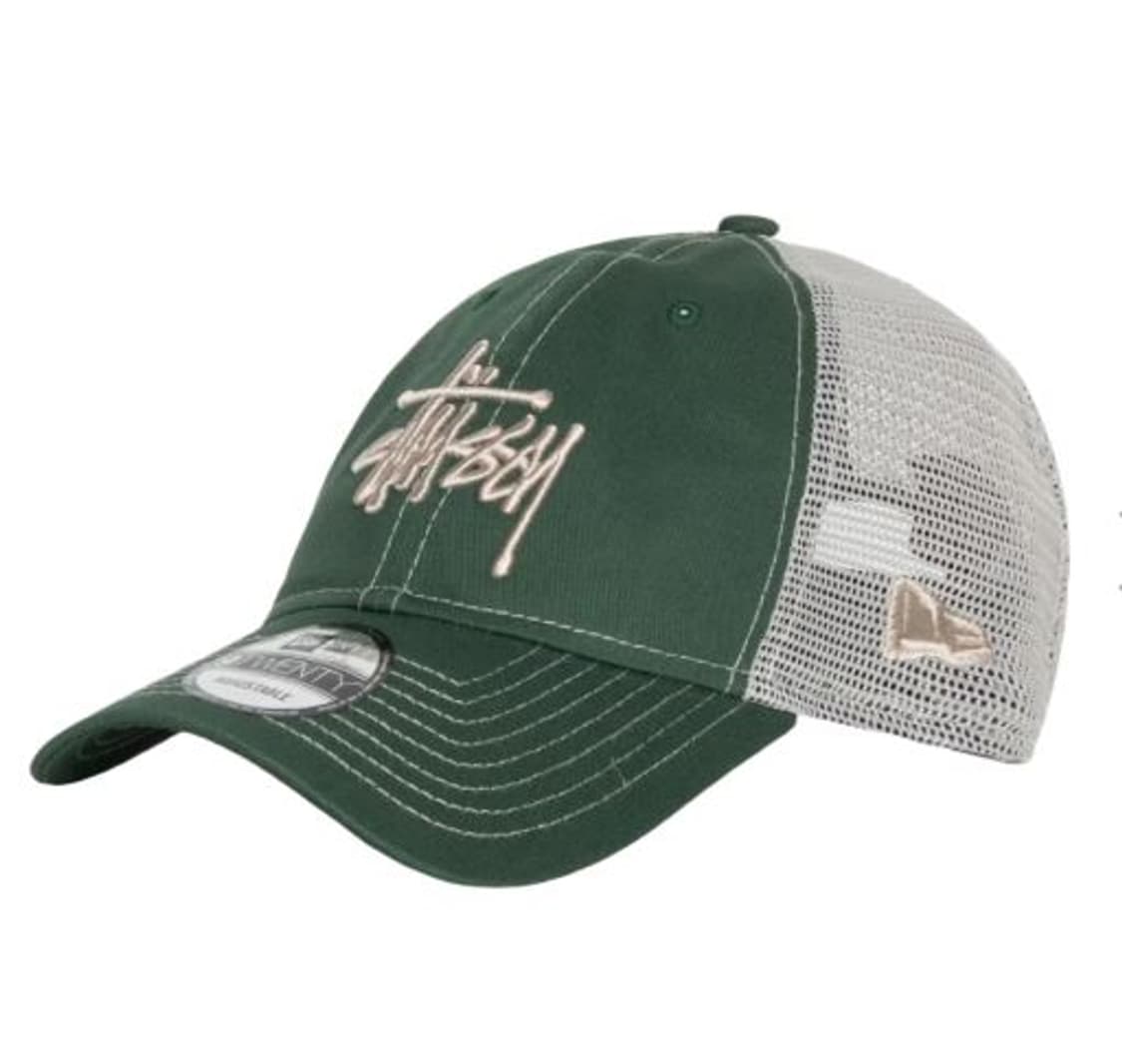 스투시 뉴에라 9Twenty 베이직 트러커 그린 볼캡 모자 상품이미지1