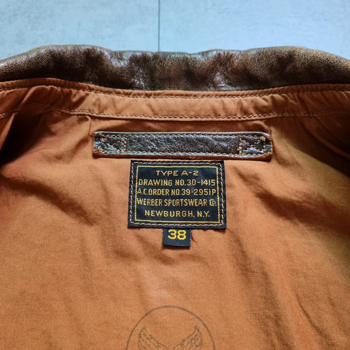 버즈릭슨 A-2 Werber Sportswear 실명복각 38sz 상품이미지7