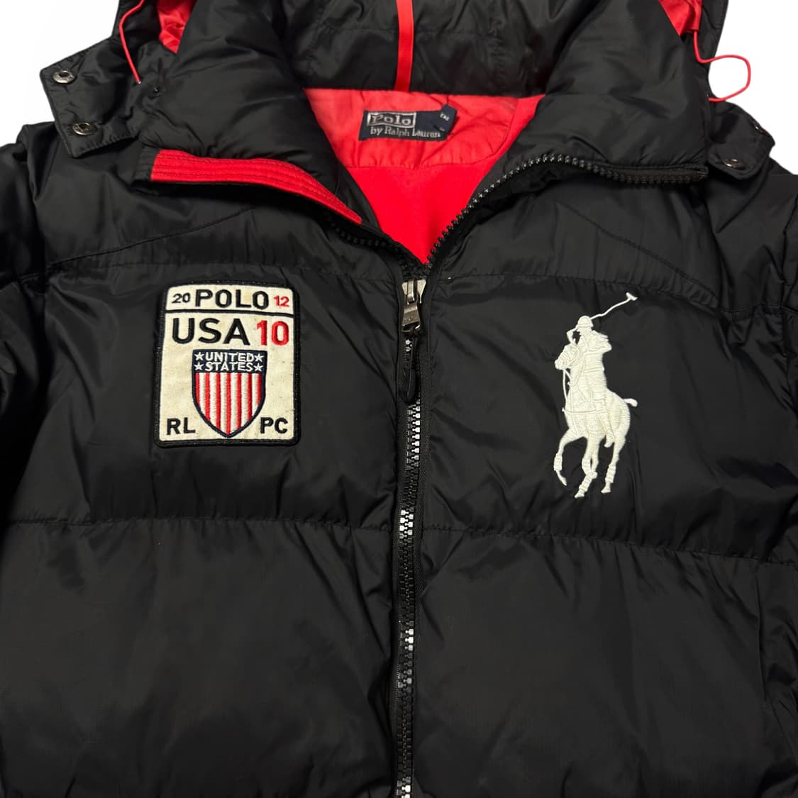 (L) 폴로 랄프로렌 USA 빅포니 덕다운 패딩 블랙 상품이미지3