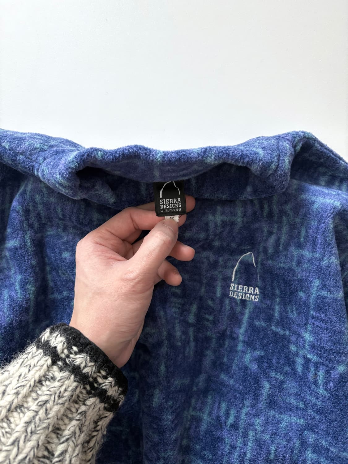 시에라 디자인 패턴 플리스 하프넥 풀오버 상품이미지5