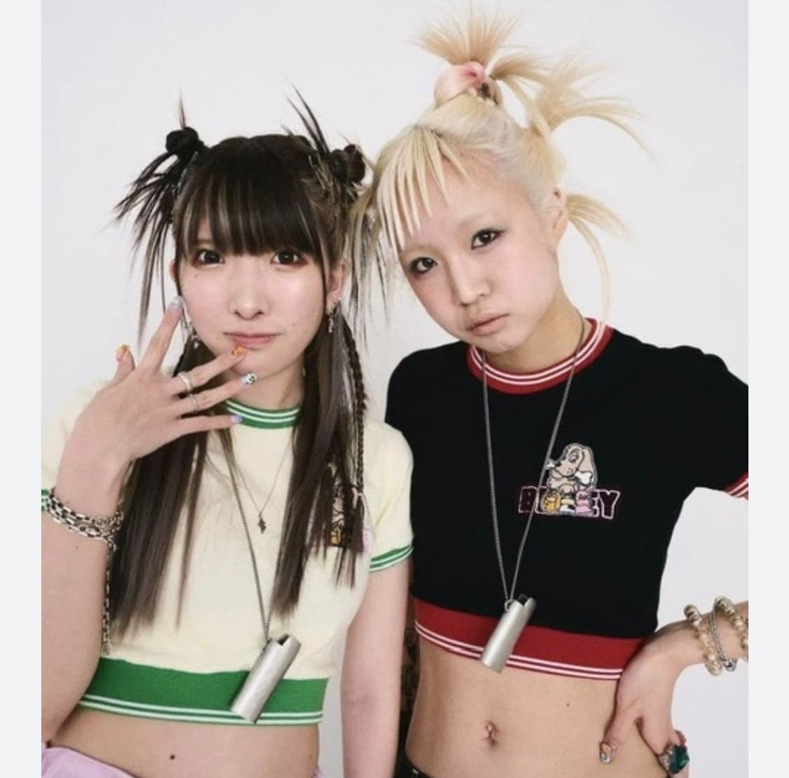 y2k GALFY x BEFTEY 링거 크롭 반팔 티 상품이미지3