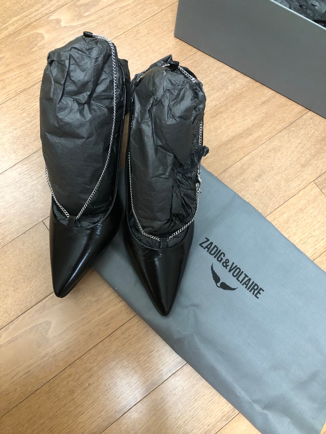 ZADIG&VOLTAIRE 블랙 체인 힐 (38) 쟈딕앤볼테르 상품이미지3