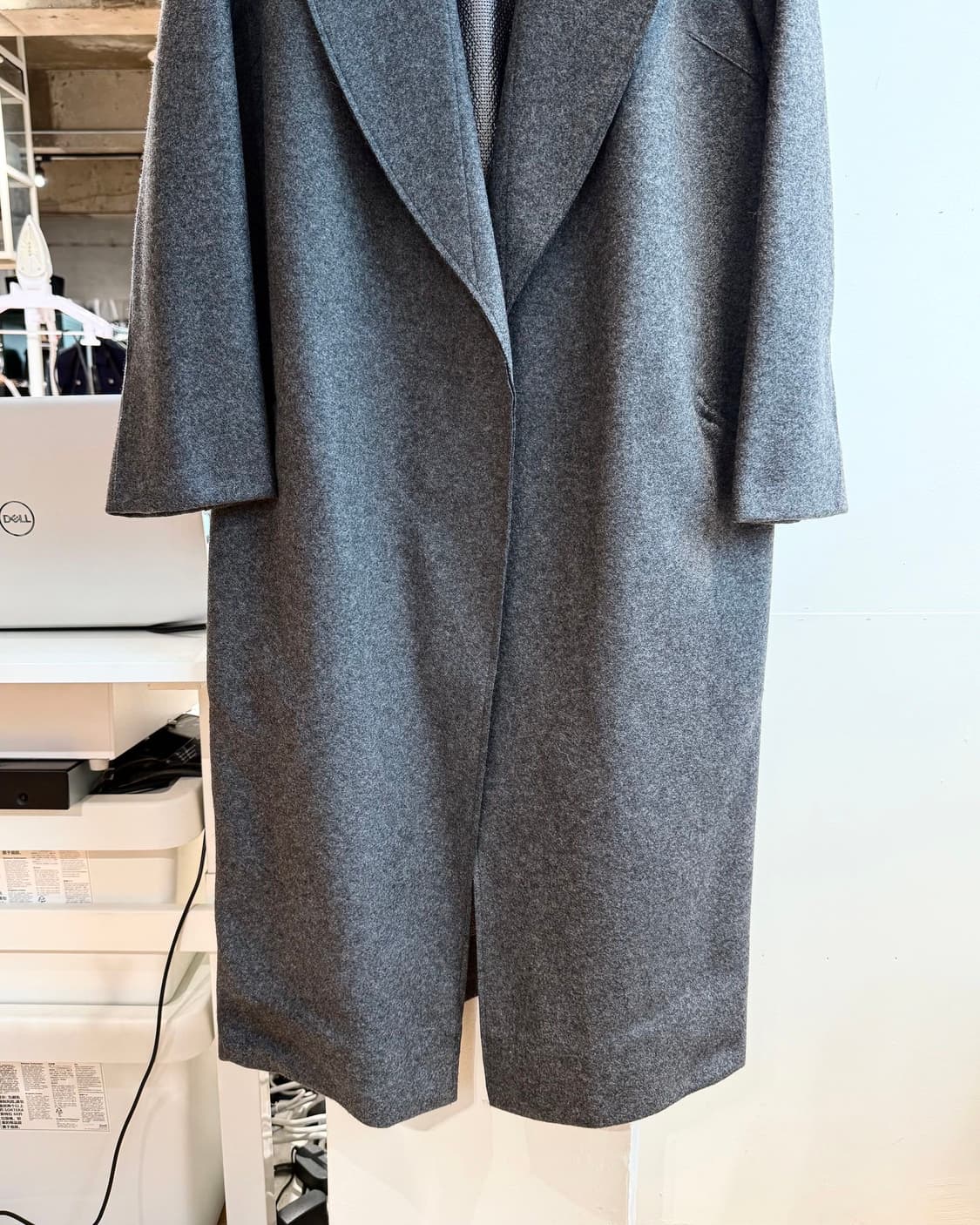 지방시 그레이 울 싱글 롱코트  상품이미지6