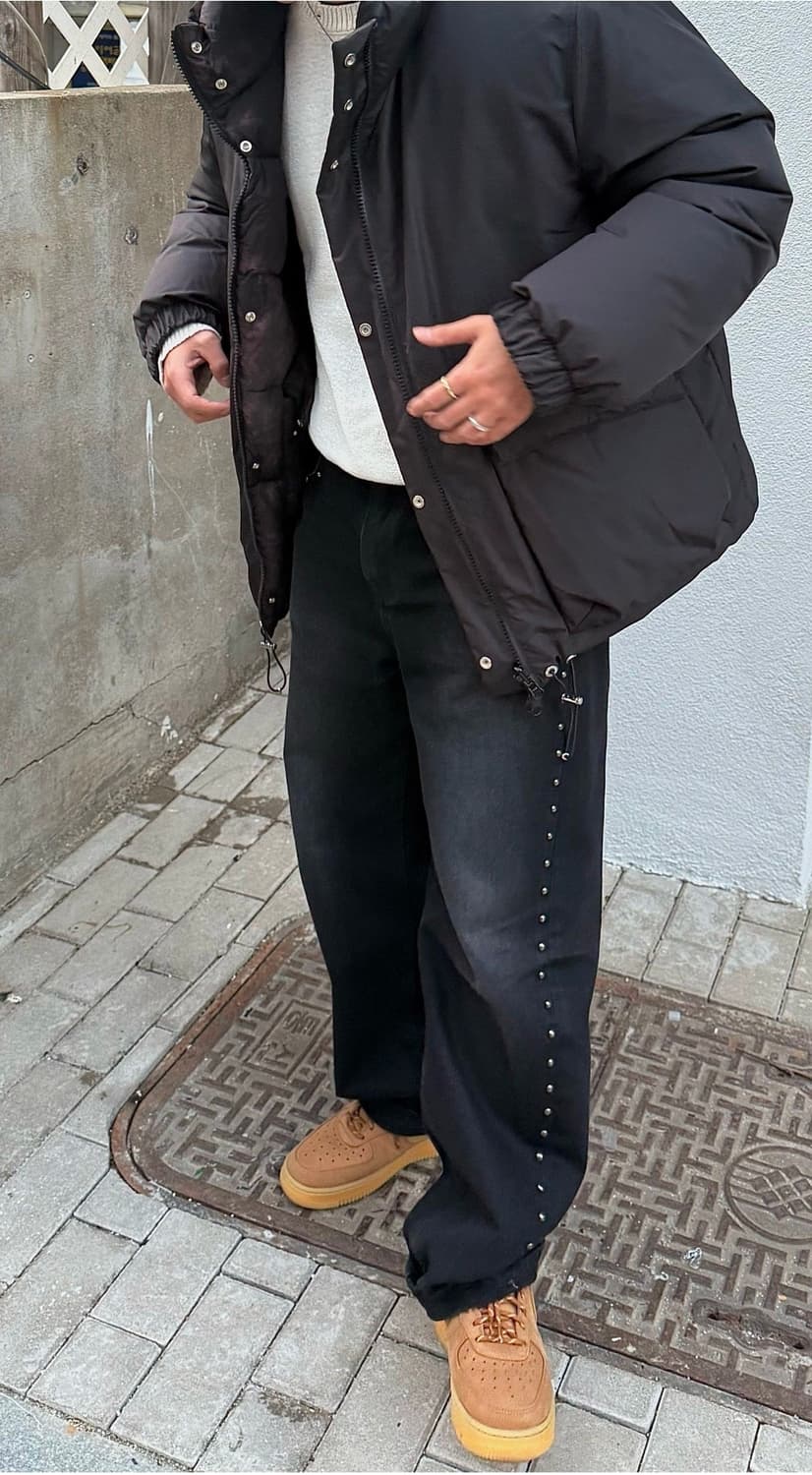 [새상품] 질스튜어트 뉴욕 블랙 구스다운 패딩 L사이즈 상품이미지5