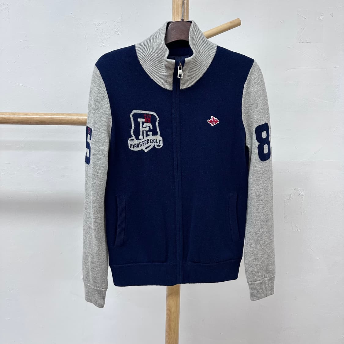 파리게이츠 골프 여성 울캐시미어 니트 집업 자켓 0사이즈 상품이미지1