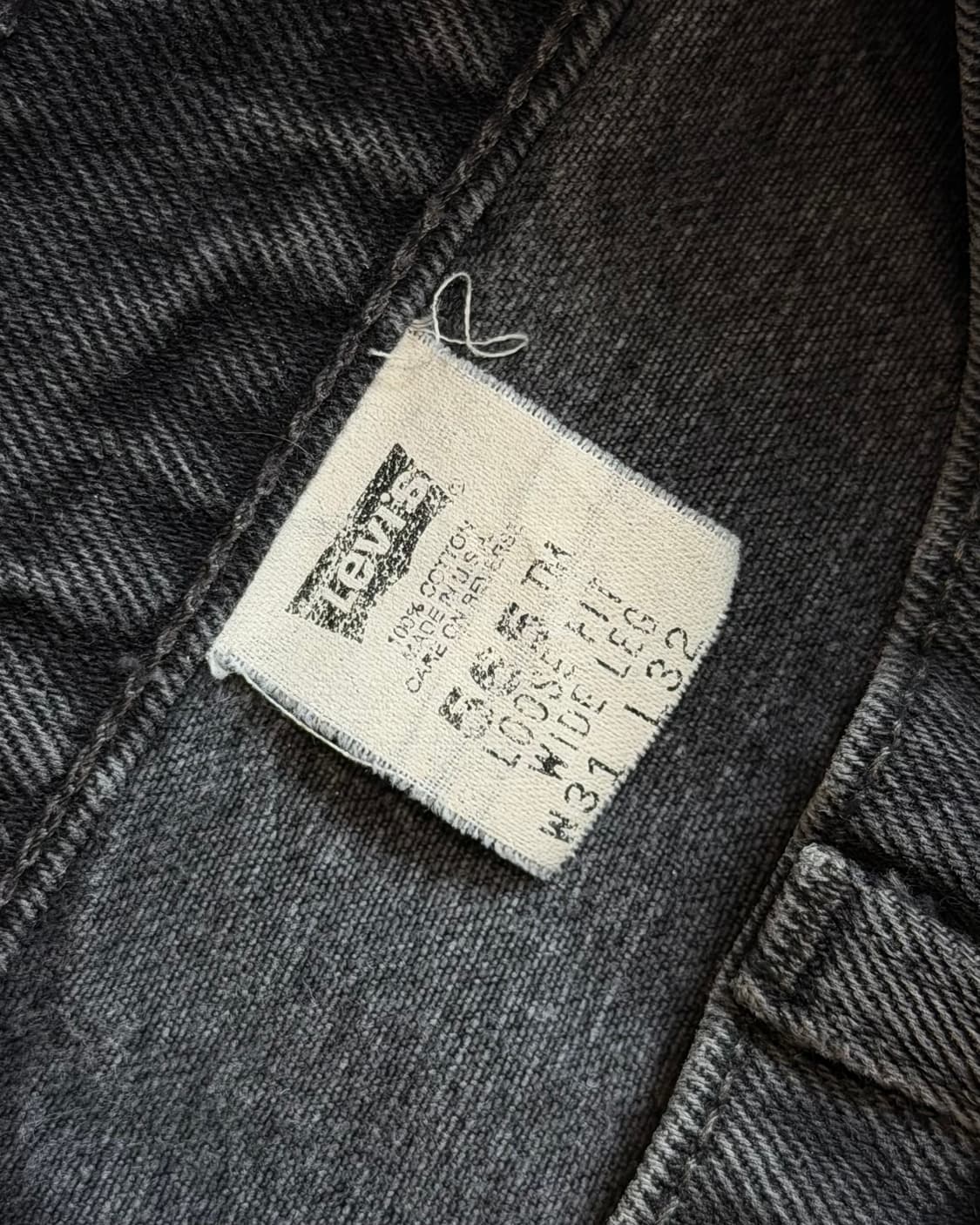 90‘s USA 리바이스 565 흑청 데님팬츠 [0-233] 상품이미지9