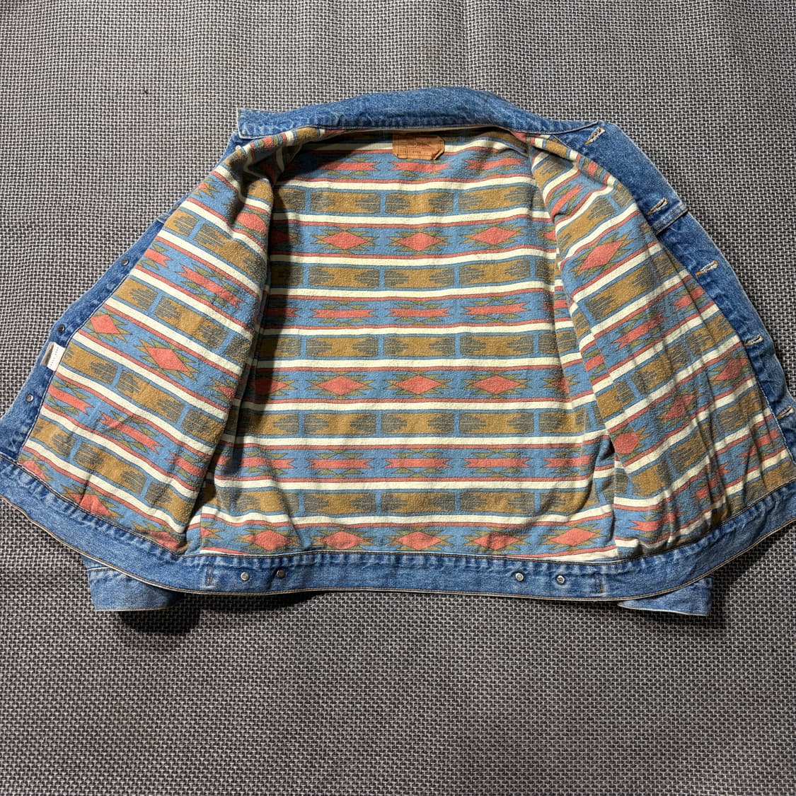 80s USA 리바이스 나바호 블랭킷 데님 트러커 (old-8530) 상품이미지7