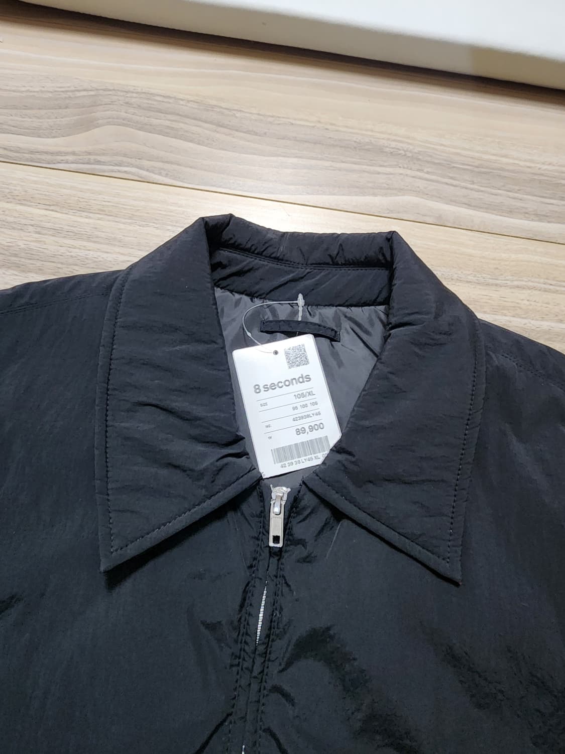 에잇세컨즈패디드블루종자켓점퍼블랙xl 상품이미지4
