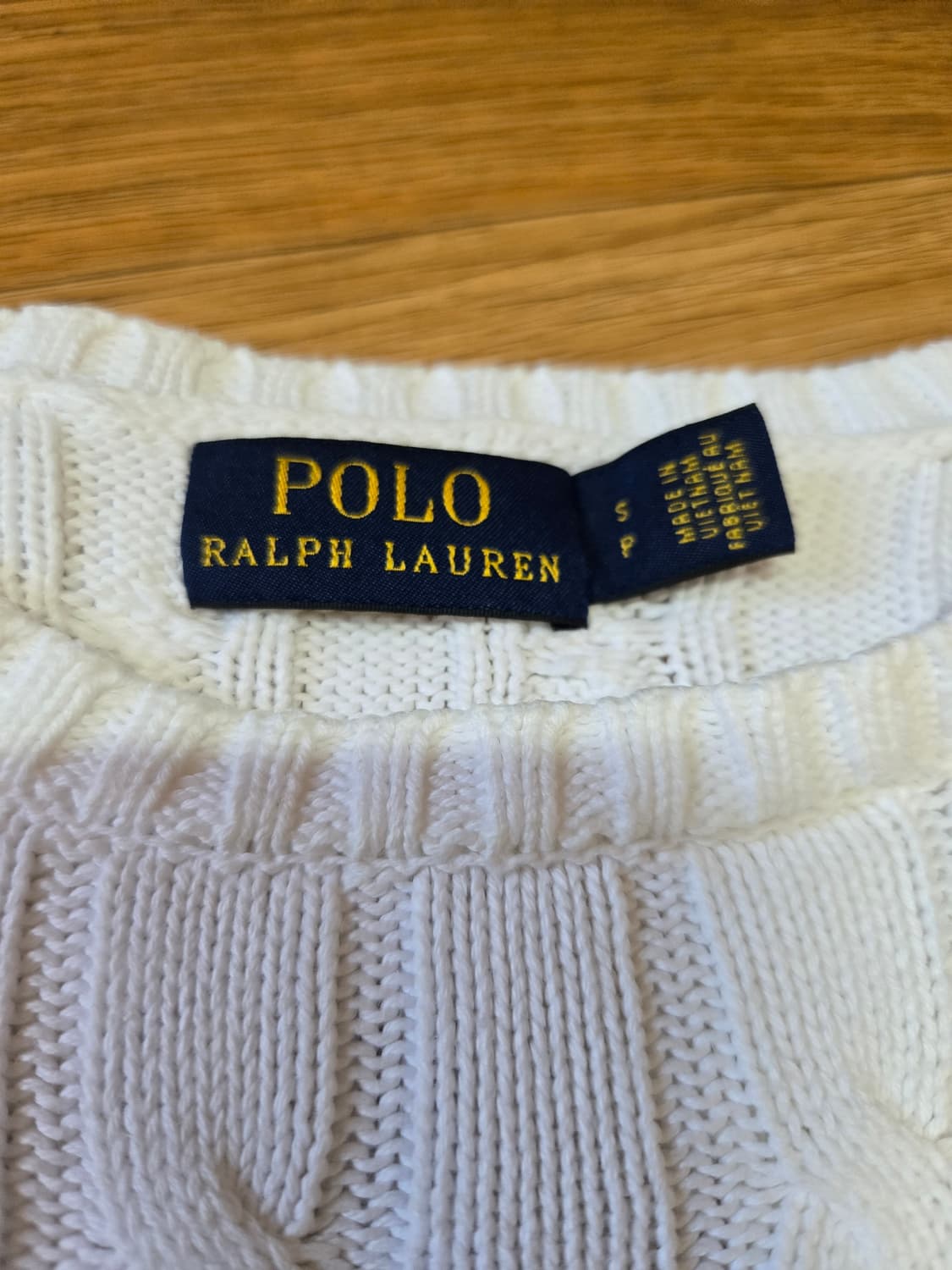 폴로 랄프로렌 여성 화이트 케이블 니트(S사이즈) 상품이미지6