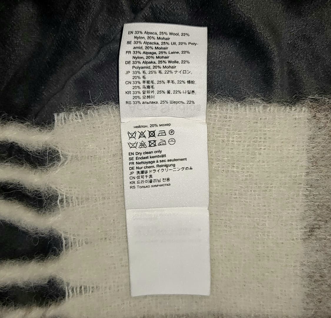 Acne Studios 모헤어 체크 머플러 상품이미지6