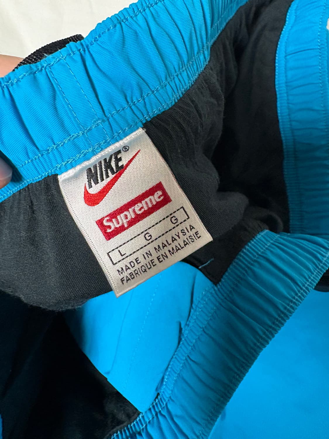 [L] 슈프림 나이키 트레일 러닝 팬츠 블루 상품이미지5