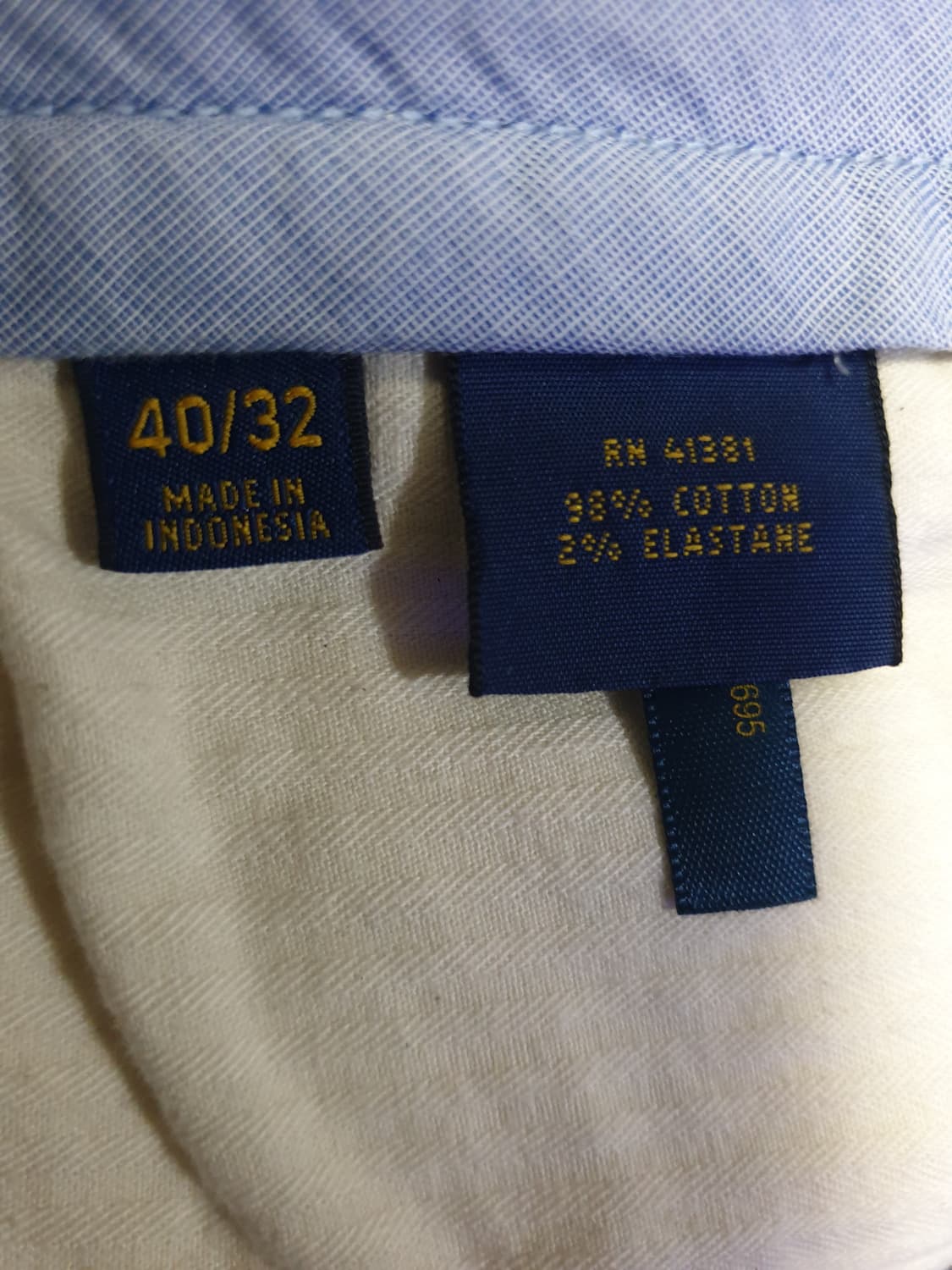 폴로랄프로렌 스트레치 슬림핏 클래식 치노팬츠 아이보리 (40/32) 상품이미지6