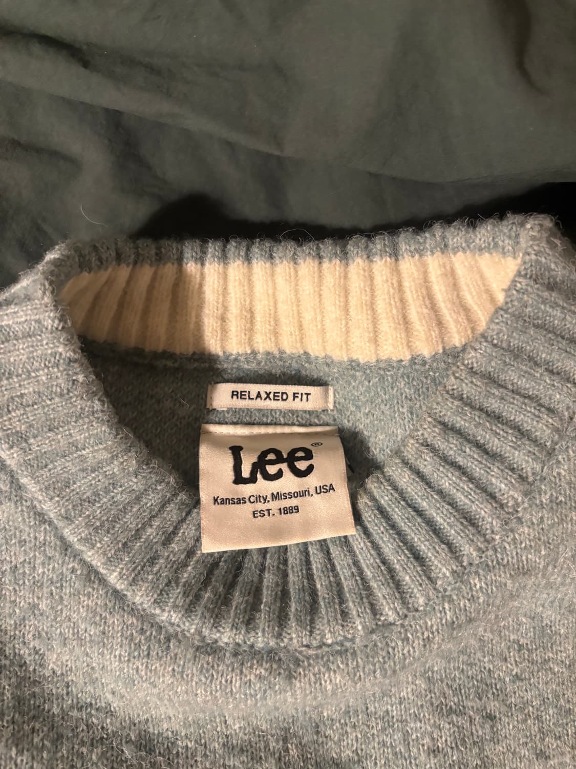 Lee 릴렉스핏 하늘색 니트 M 상품이미지2