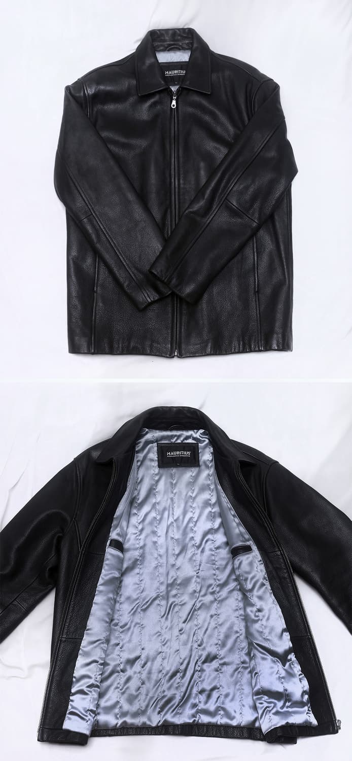 모리셔스 풀그레인 버팔로 가죽 싱글 라이더 자켓 (L / 105+) 상품이미지3