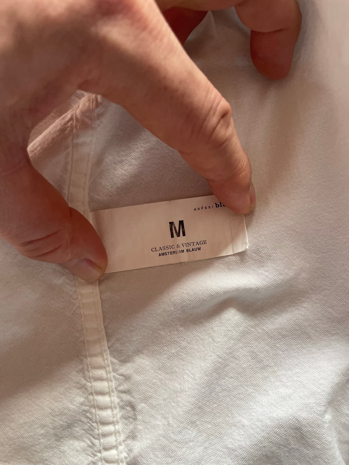 ASPESI 패치워크 화이트 셔츠 M 상품이미지4