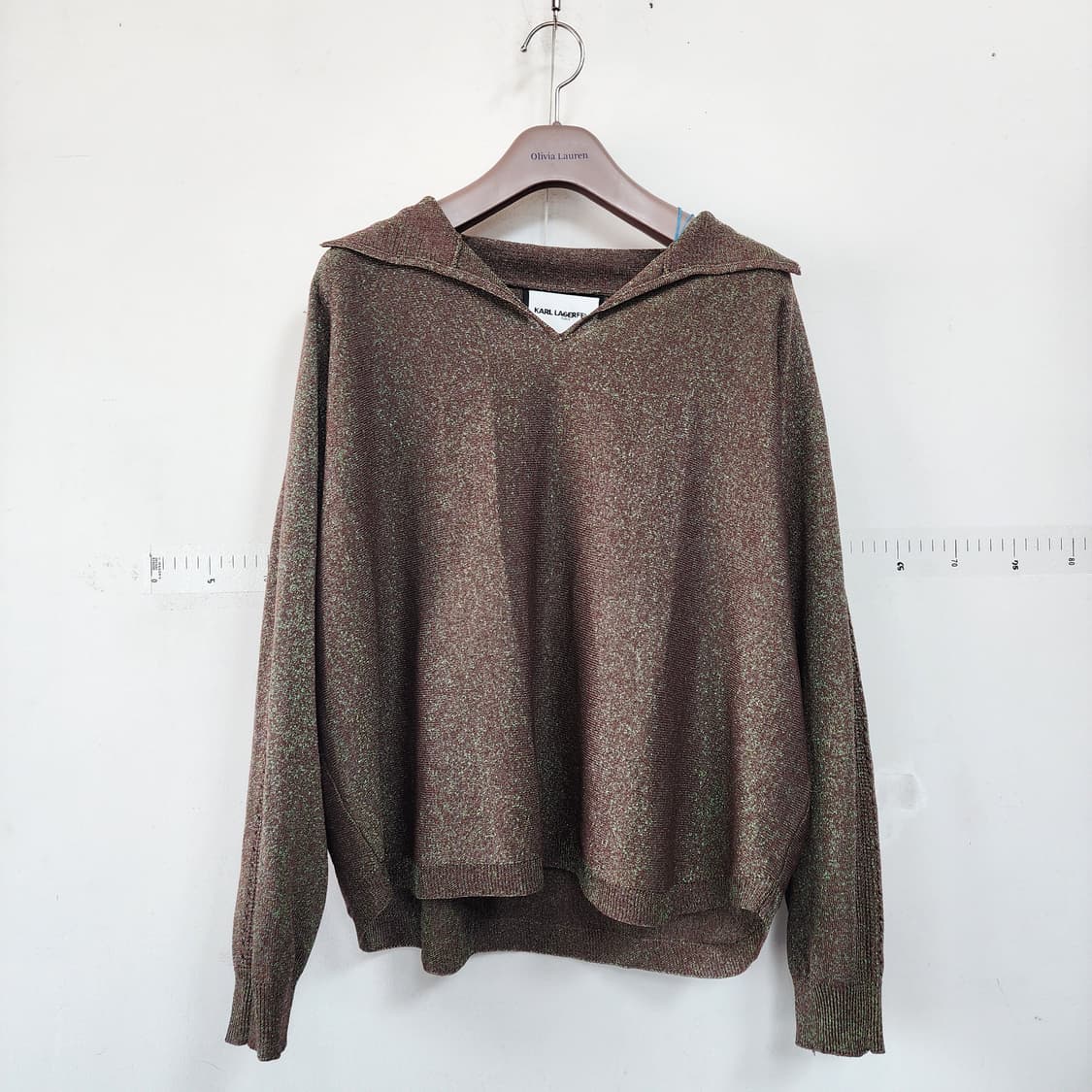 칼라거펠트 브라운 카라 니트 상품이미지1